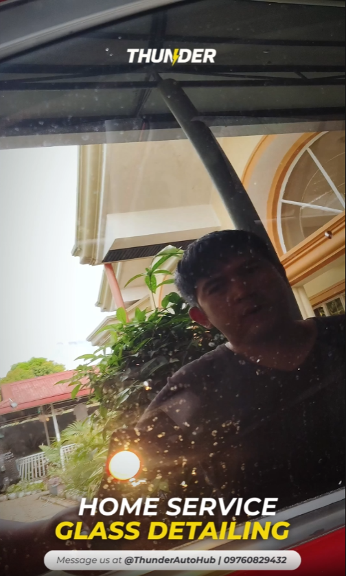 Clear car glass after detailing